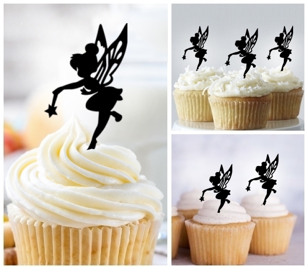 Laser Cut Tinkerbell Peter Pan cupcake topper