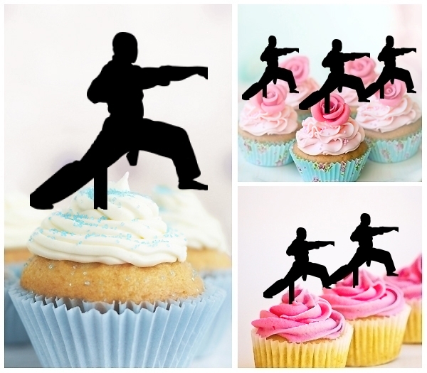 Laser Cut Karate cupcake topper