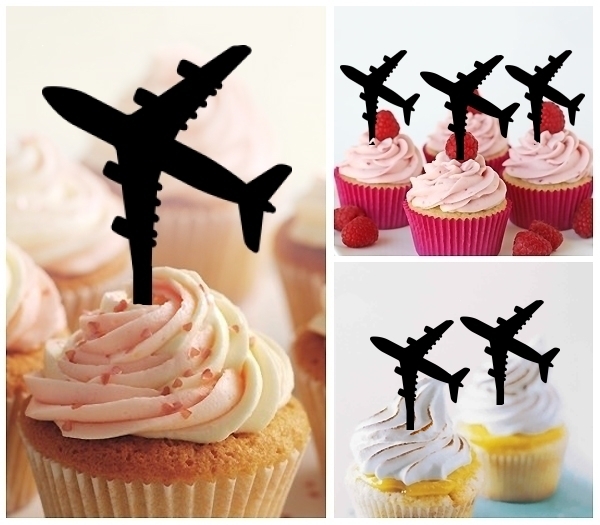 Laser Cut Airplane cupcake topper