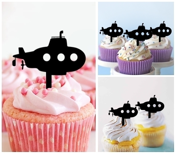 Laser Cut Submarine cupcake topper