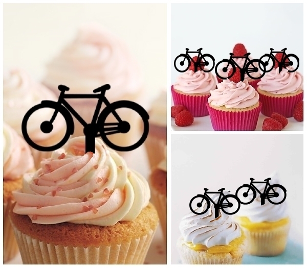 Laser Cut Bicycle cupcake topper