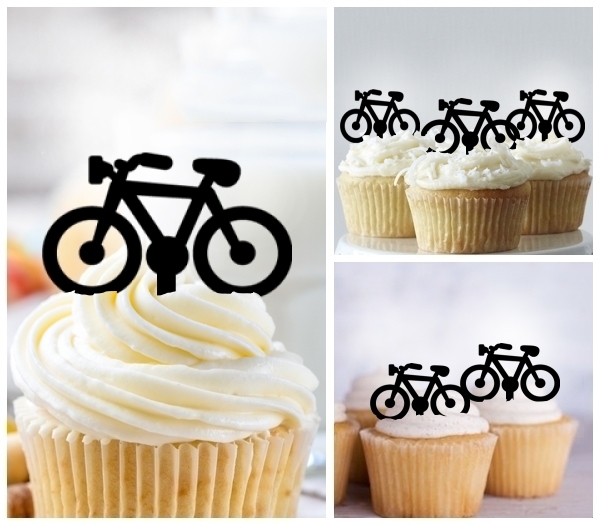 Laser Cut Bicycle cupcake topper