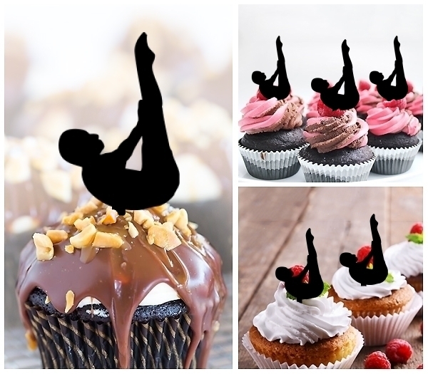 Laser Cut Diving Swimmer cupcake topper