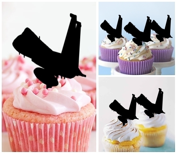 Laser Cut Jet Fighter cupcake topper