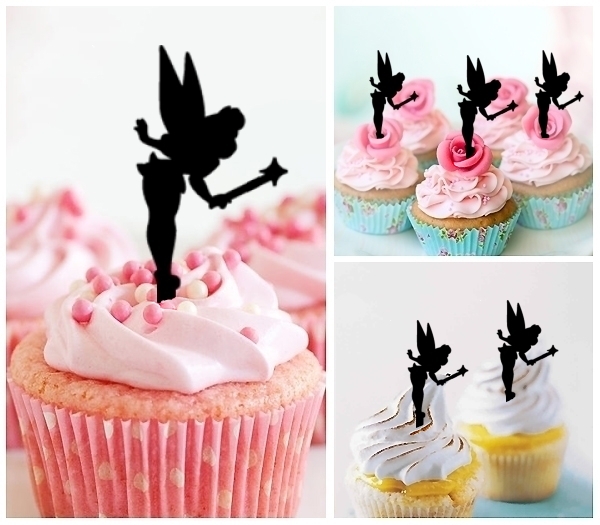 Acrylic Toppers Tinkerbell Fairy Magic Sparkles Design