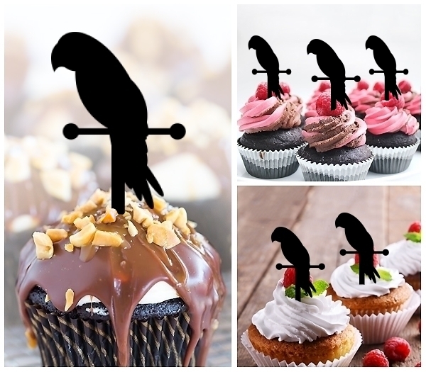 Laser Cut Pirate Parrot cupcake topper