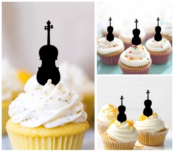 Laser Cut Violin cupcake topper