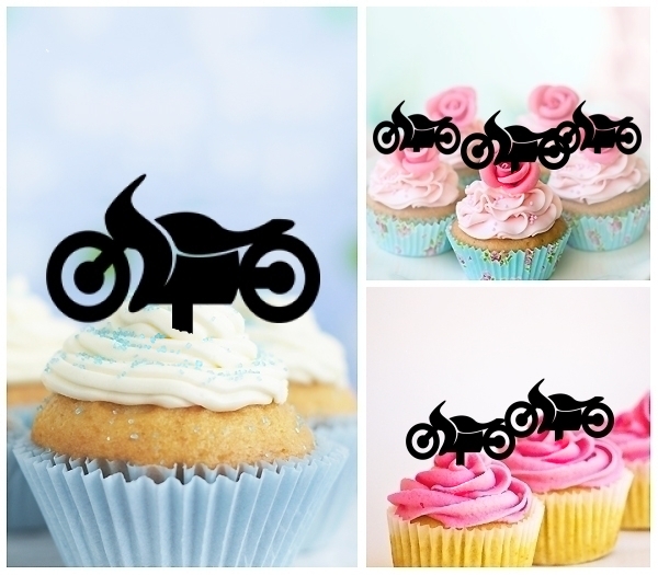 Laser Cut Motorcycle cupcake topper