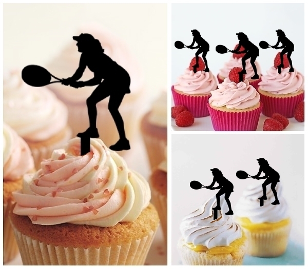 Laser Cut Tennis Volley cupcake topper