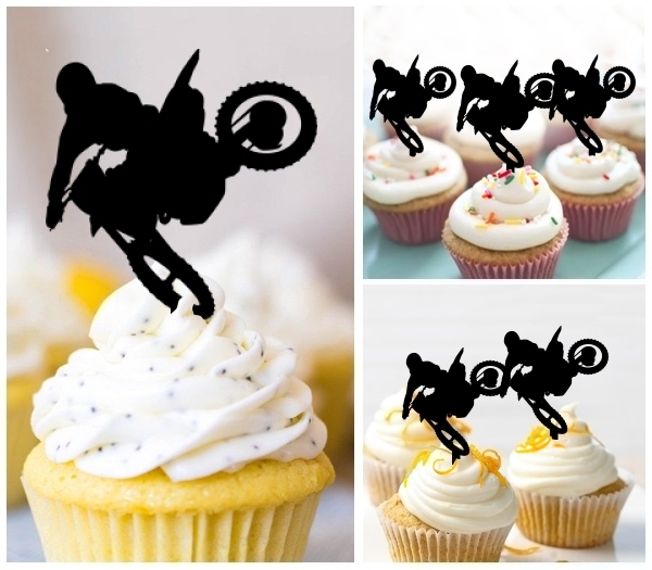 Laser Cut Extreme Sport Motocross cupcake topper