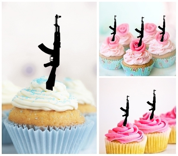 Laser Cut Rifle cupcake topper