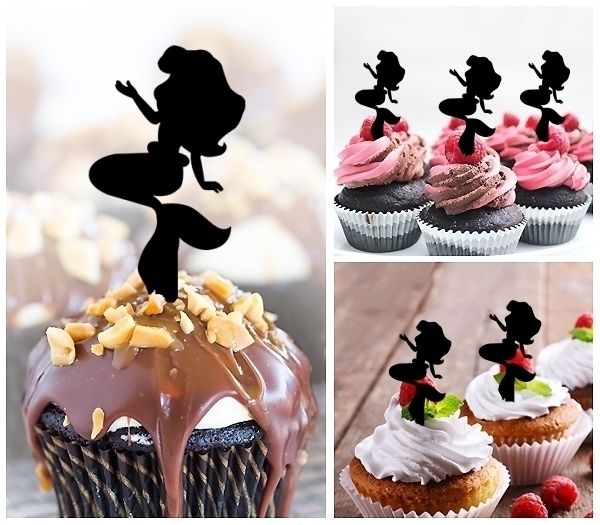 Laser Cut Mermaid cupcake topper