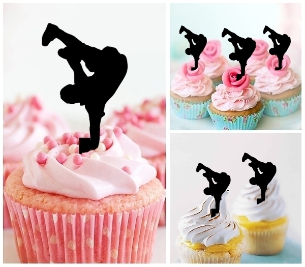 Laser Cut Hip Hop Dancing cupcake topper