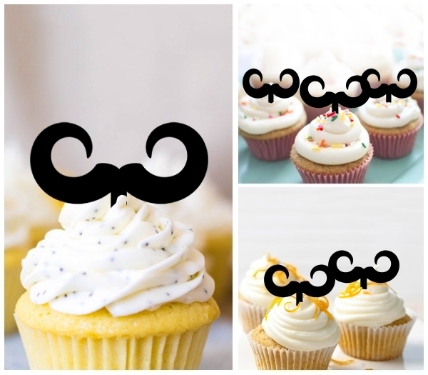 Acrylic Toppers Mustache Design