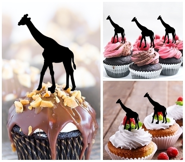 Laser Cut Giraffe cupcake topper