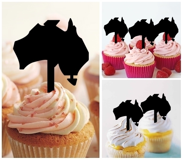 Laser Cut Australia cupcake topper