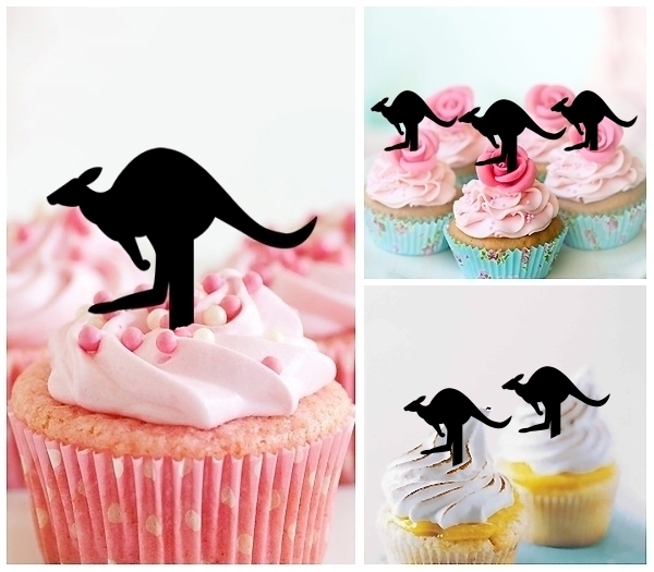 Laser Cut Kangaroo cupcake topper