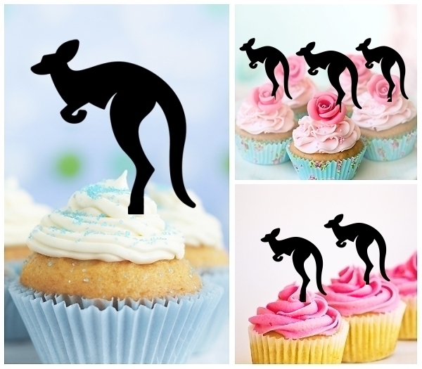Laser Cut Kangaroo cupcake topper