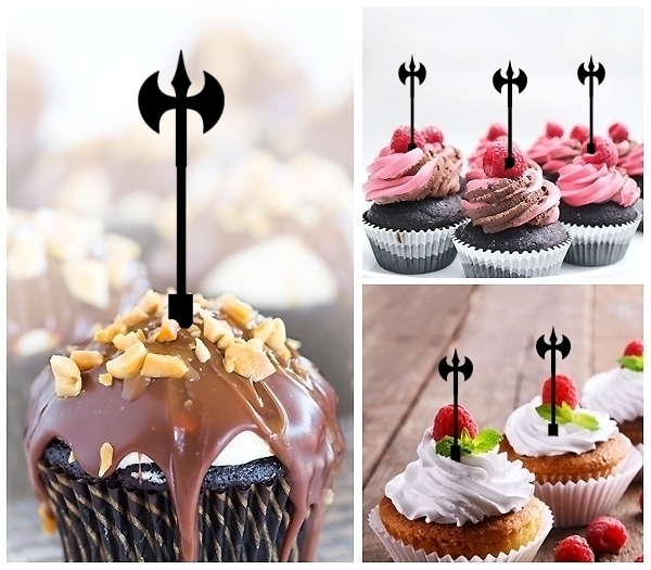 Laser Cut Medieval Axe cupcake topper