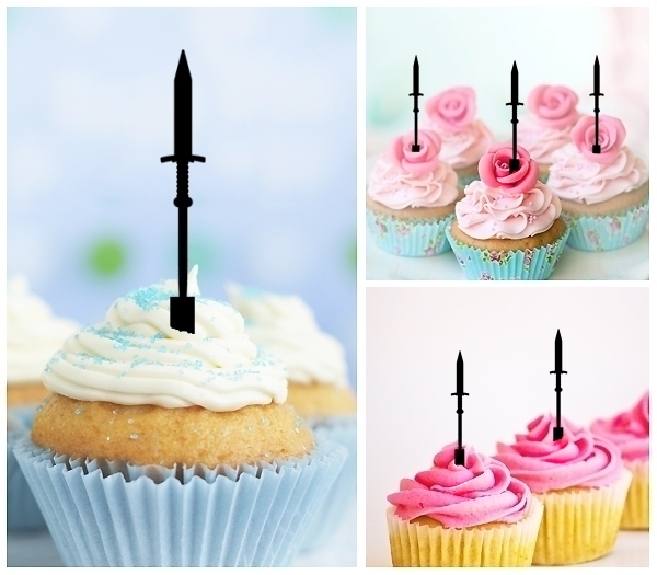 Laser Cut Sword cupcake topper