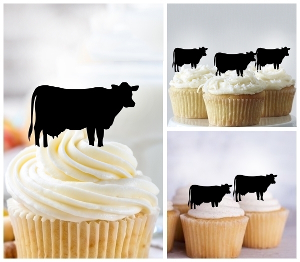 Laser Cut Dairy Cattle Cattle Cow cupcake topper
