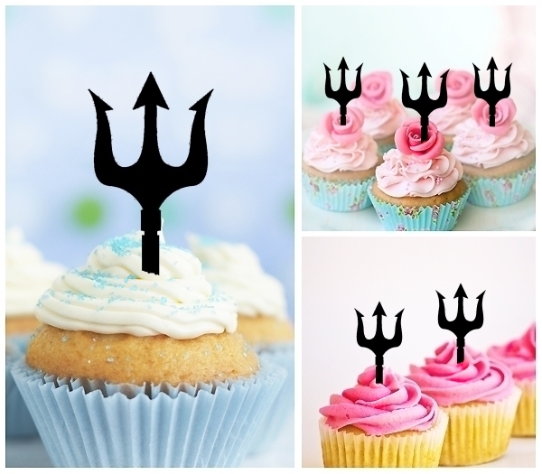 Laser Cut Devil Pitchfork cupcake topper