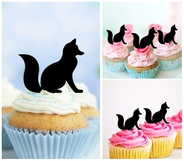 Laser Cut Fox cupcake topper