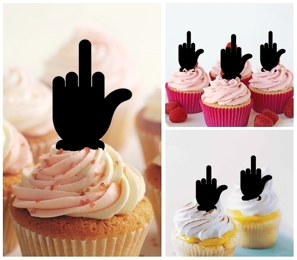 Acrylic Toppers Funny Middle Finger Design