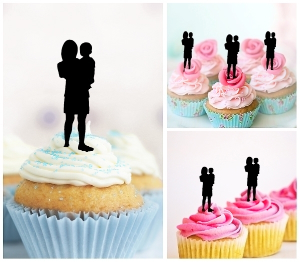 Acrylic Toppers Family Mother and Son Design