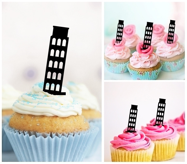 Laser Cut Pisa Tower cupcake topper