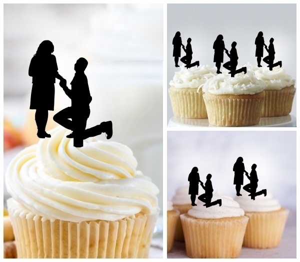 Acrylic Toppers Propose Love And Marriage Design