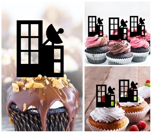 Laser Cut Radio Station Broadcasting cupcake topper