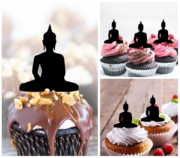 Laser Cut Buddha cupcake topper