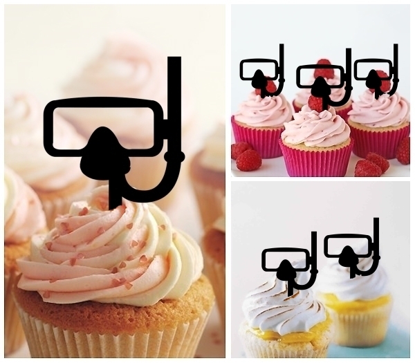 Laser Cut Snorkel cupcake topper