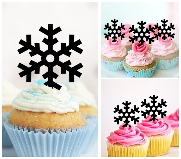 Acrylic Toppers Snow Ice Christmas Design