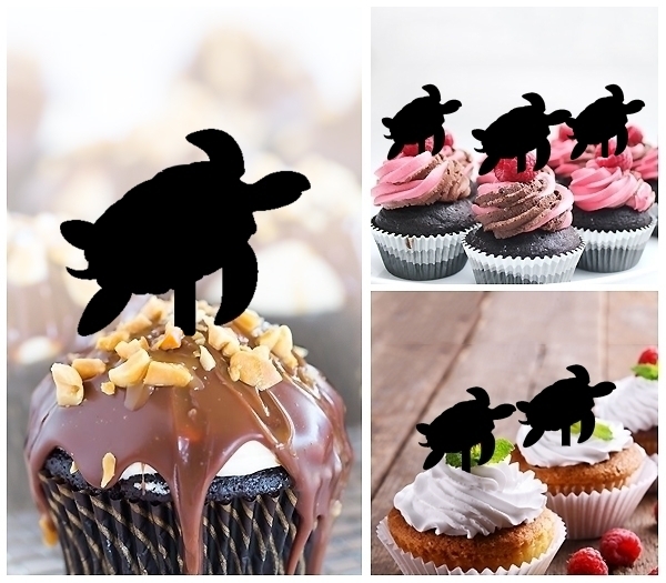 Laser Cut Ocean Sea Turtle cupcake topper