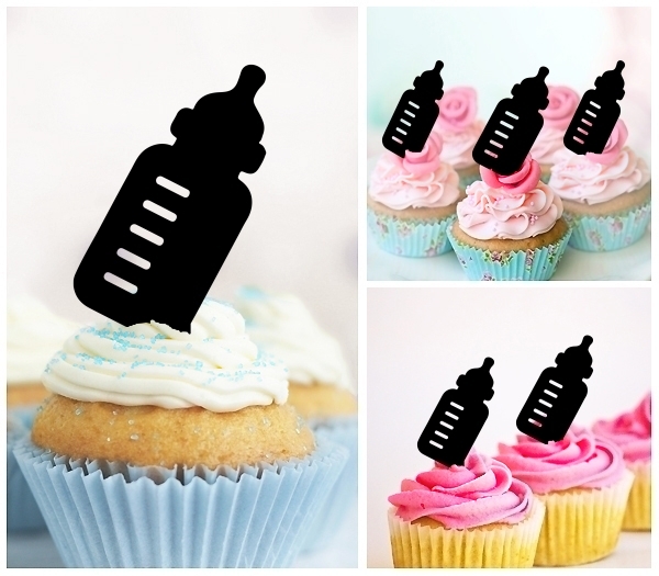 Acrylic Toppers Baby Bottle Baby Shower Design