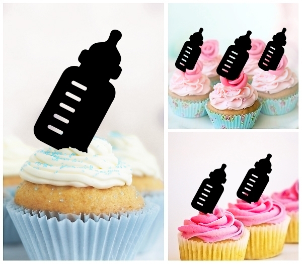 Laser Cut Baby Bottle Baby Shower cupcake topper