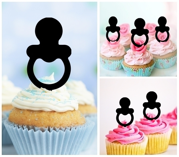 Laser Cut Baby Pacifier cupcake topper