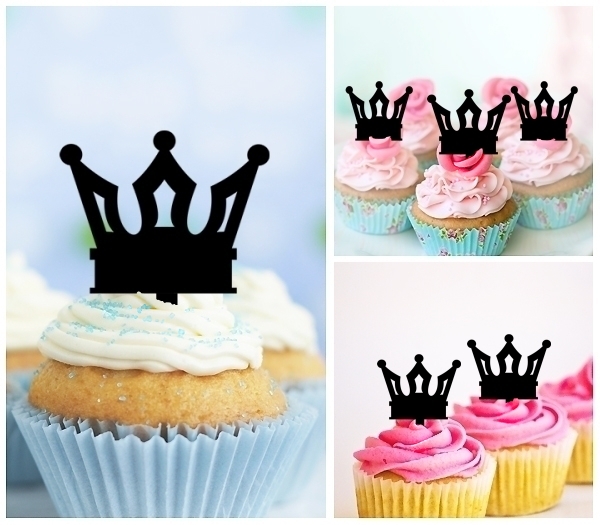 Laser Cut Crown cupcake topper