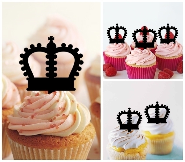Laser Cut Crown cupcake topper