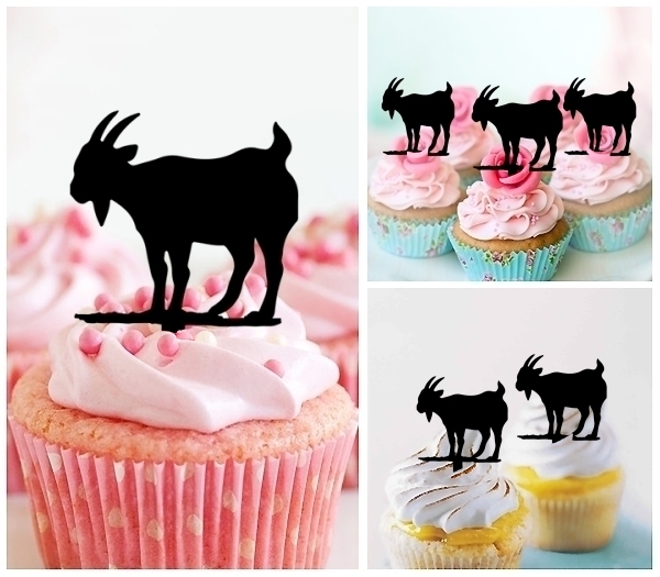 Laser Cut Goat cupcake topper