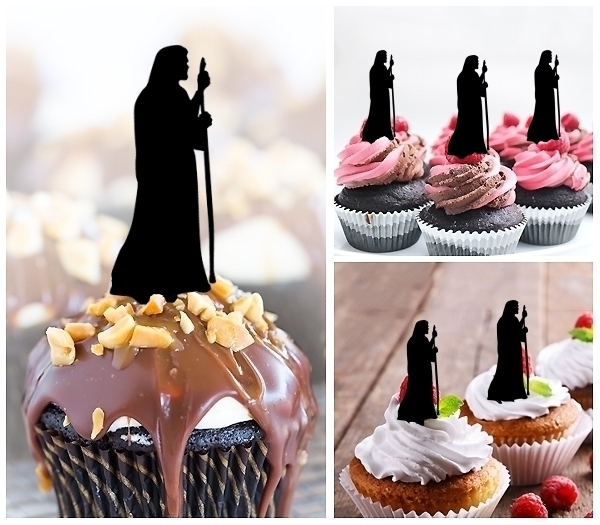 Laser Cut Jesus cupcake topper