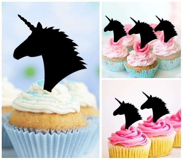 Laser Cut Unicorn Head cupcake topper