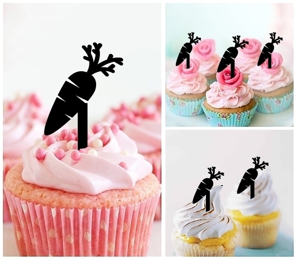 Laser Cut Carrot cupcake topper