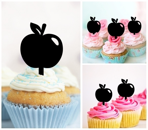 Acrylic Toppers Cartoon Apple Design