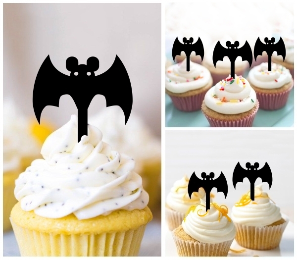 Acrylic Toppers Cartoon Halloween Bat Design