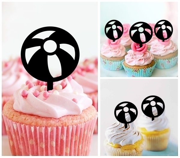 Laser Cut Circus Ball cupcake topper