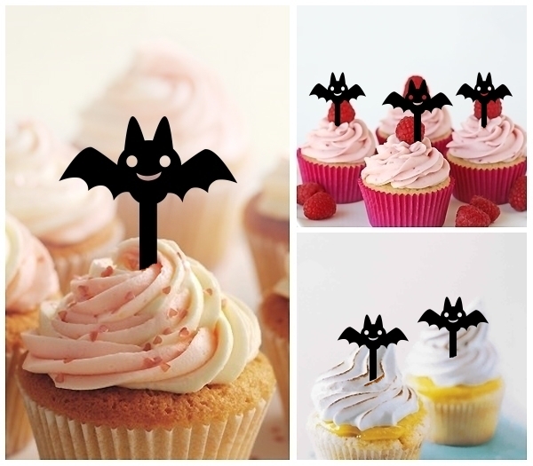 Laser Cut Cute Bat cupcake topper