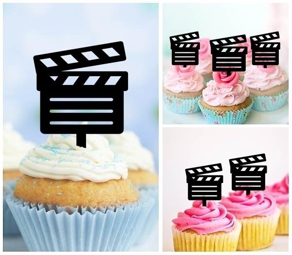 Acrylic Toppers Director Clapboard Movie Slate Design